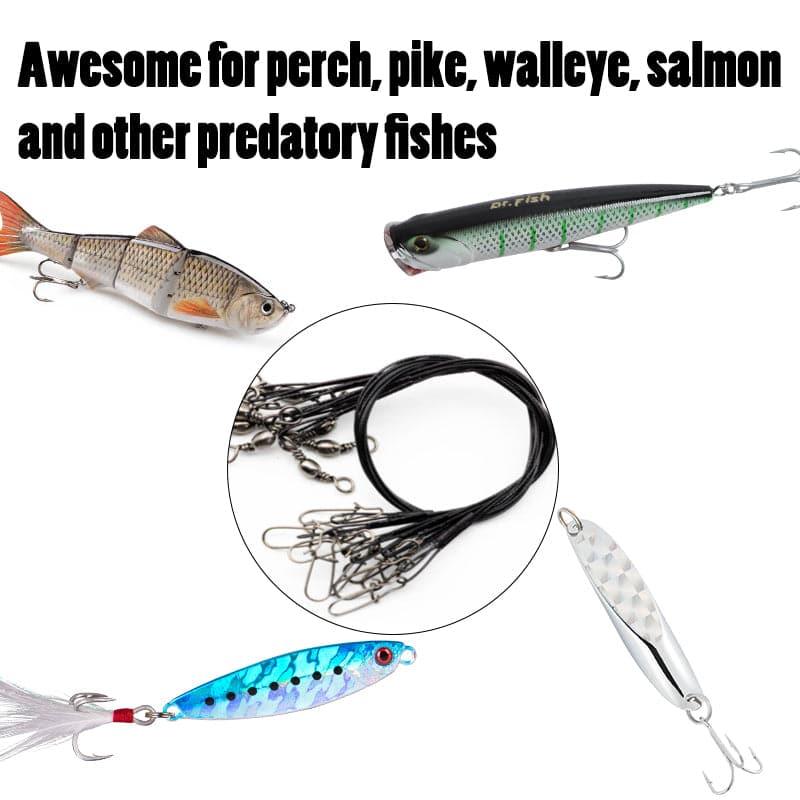 Dr.Fish 50pcs Lure Wire Traces Leader 30cm - Dr.Fish Tackles