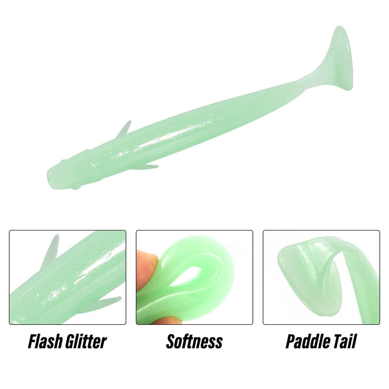 Dr.Fish 8pcs Soft Baits 4'' Glow in the Dark - Dr.Fish Tackles