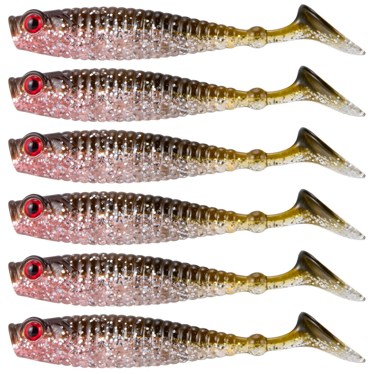 Dr.Fish 8pcs Gillter Foil Soft Baits 2.56'' - Dr.Fish Tackles