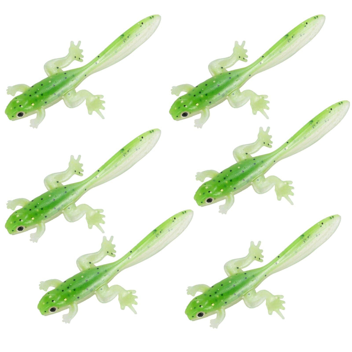 Dr.Fish 6pcs Soft Plastic Frogs 3.2'' - Dr.Fish Tackles