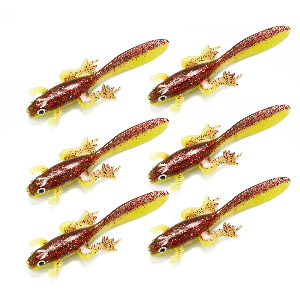 Dr.Fish 6pcs Soft Plastic Frogs 3.2'' - Dr.Fish Tackles