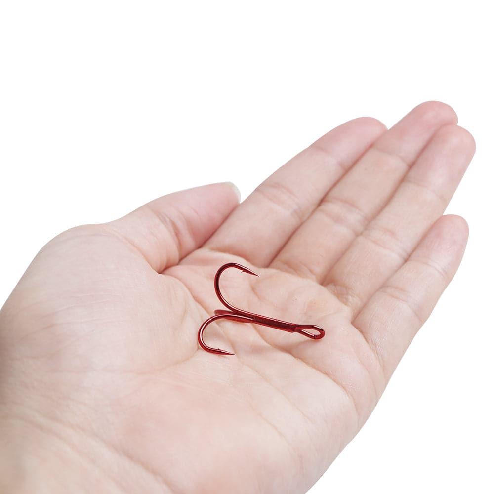 Dr.Fish 60pcs Treble Hooks Red #10 to #1 - Dr.Fish Tackles