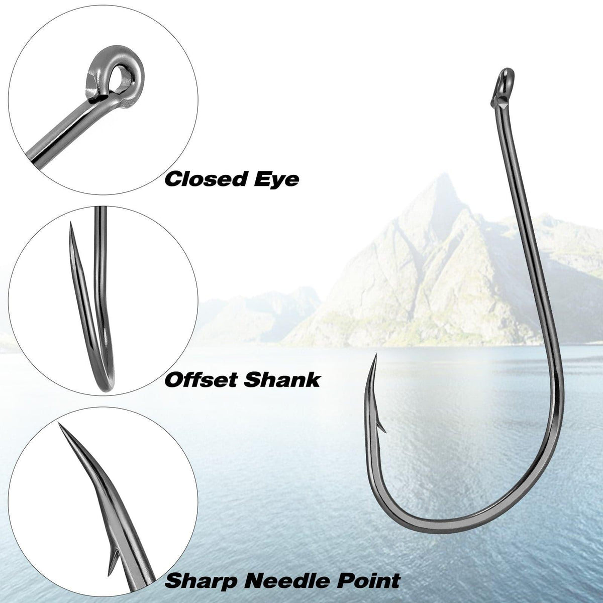 Dr.Fish 30pcs Octoups Hooks 1/0 to 10/0 - Dr.Fish Tackles