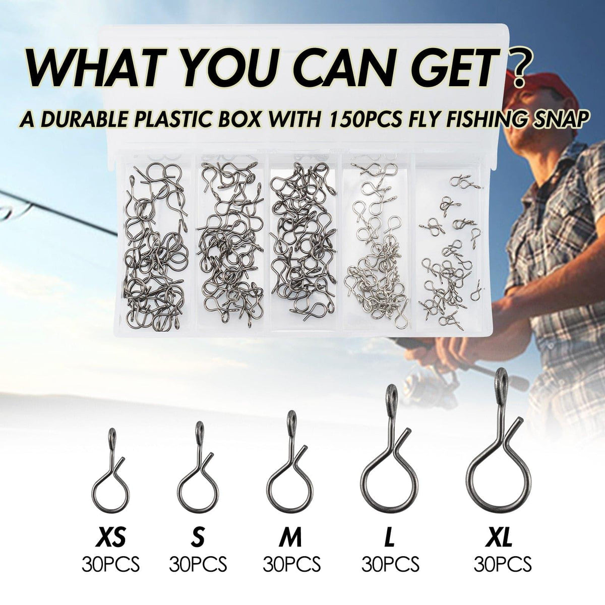 Dr.Fish 150pcs Fly Fishing Snaps Kit - Dr.Fish Tackles