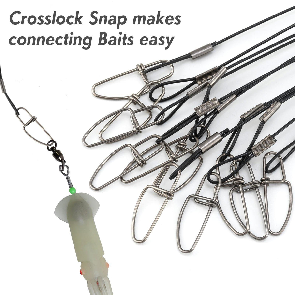 Dr.Fish 30pcs Fishing Trace Wire Leaders 19.6''/128lb - Dr.Fish Tackles