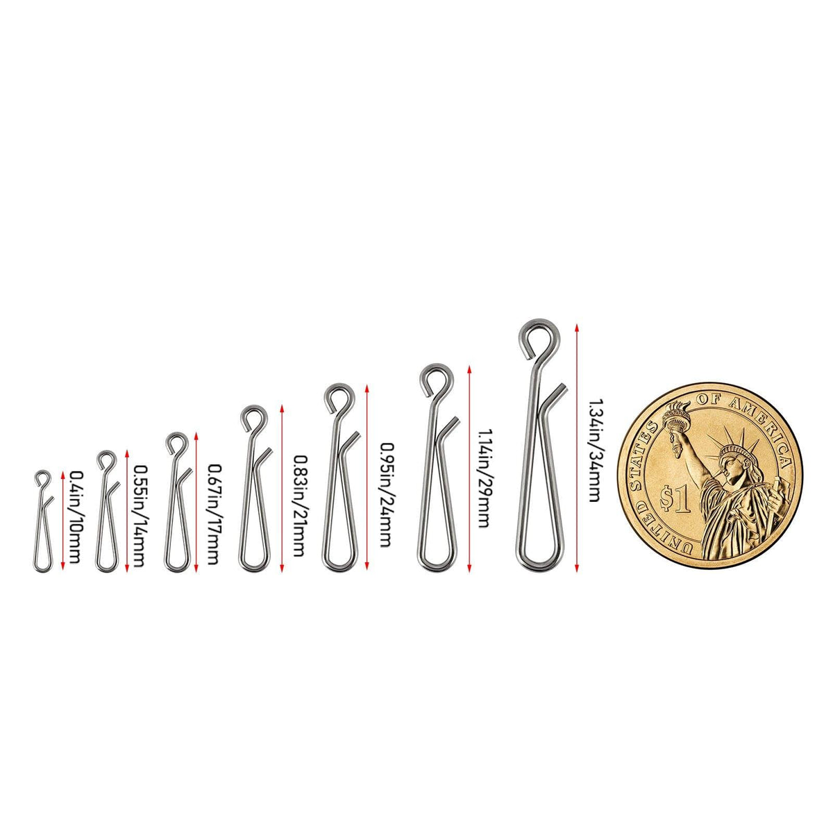 Dr.Fish 50pcs Fast Clips Type B 11-77lb - Dr.Fish Tackles