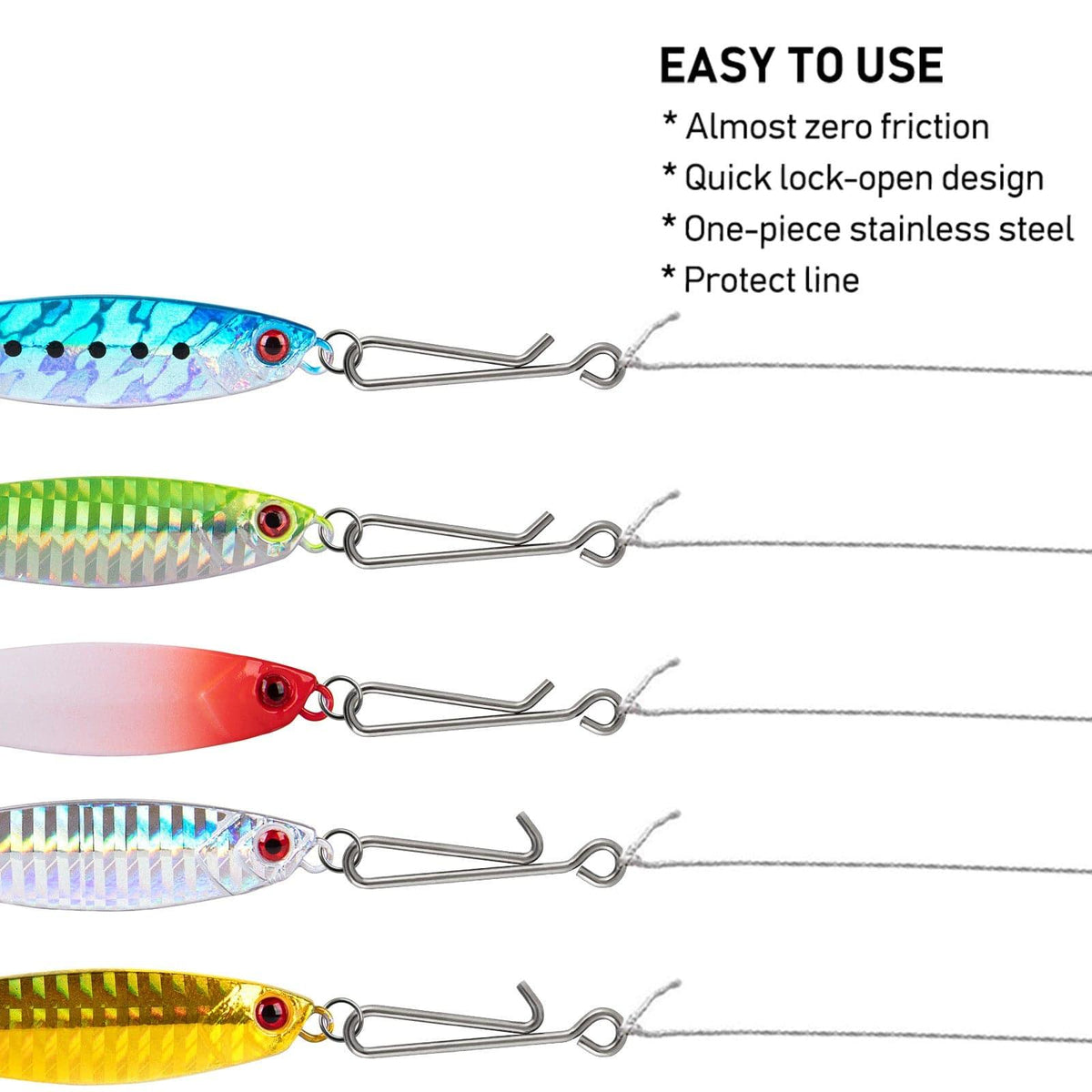 Dr.Fish 50pcs Fast Clips Type A 11-77lb - Dr.Fish Tackles