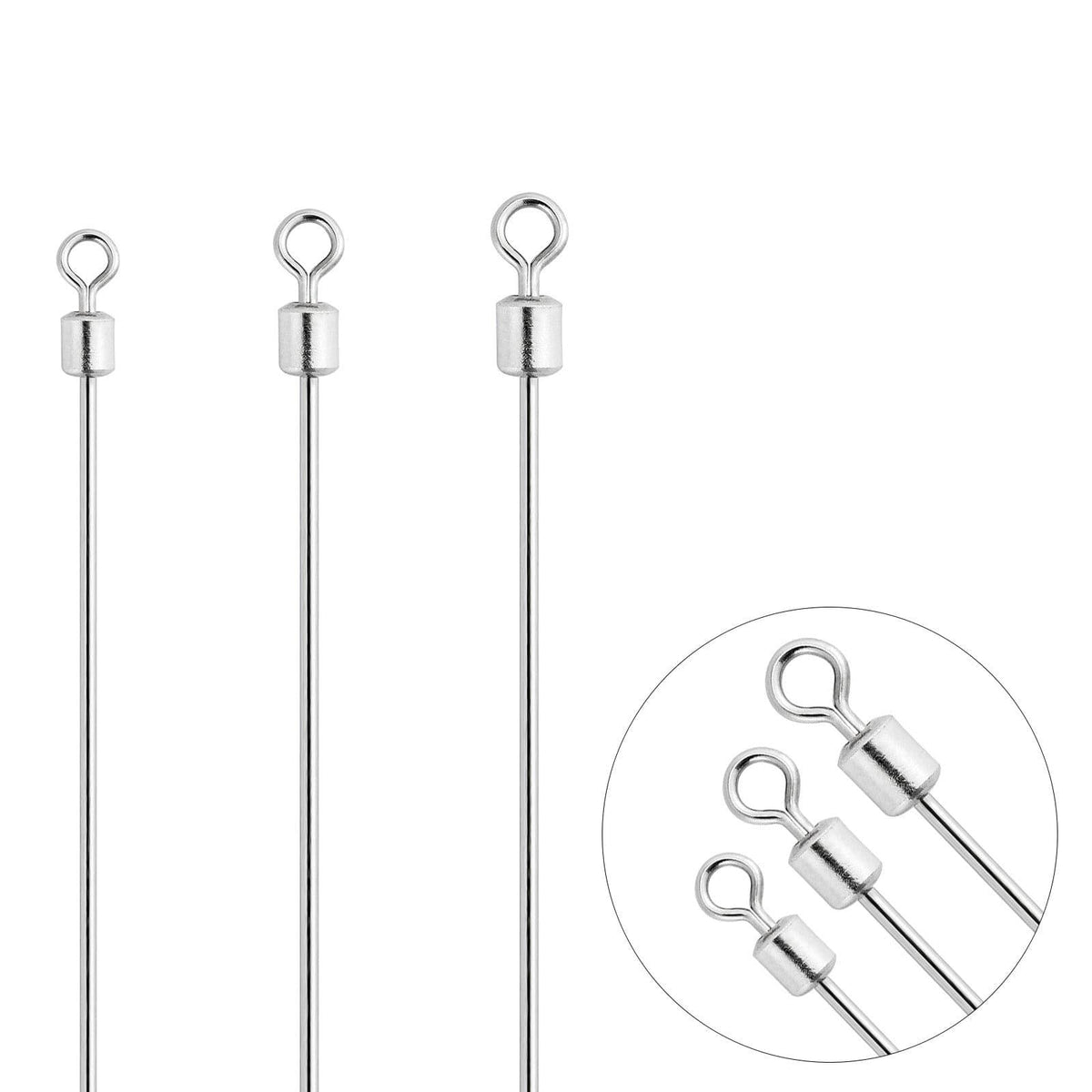 Dr.Fish 30pcs Spinner Shafts Looped Wire - Dr.Fish Tackles
