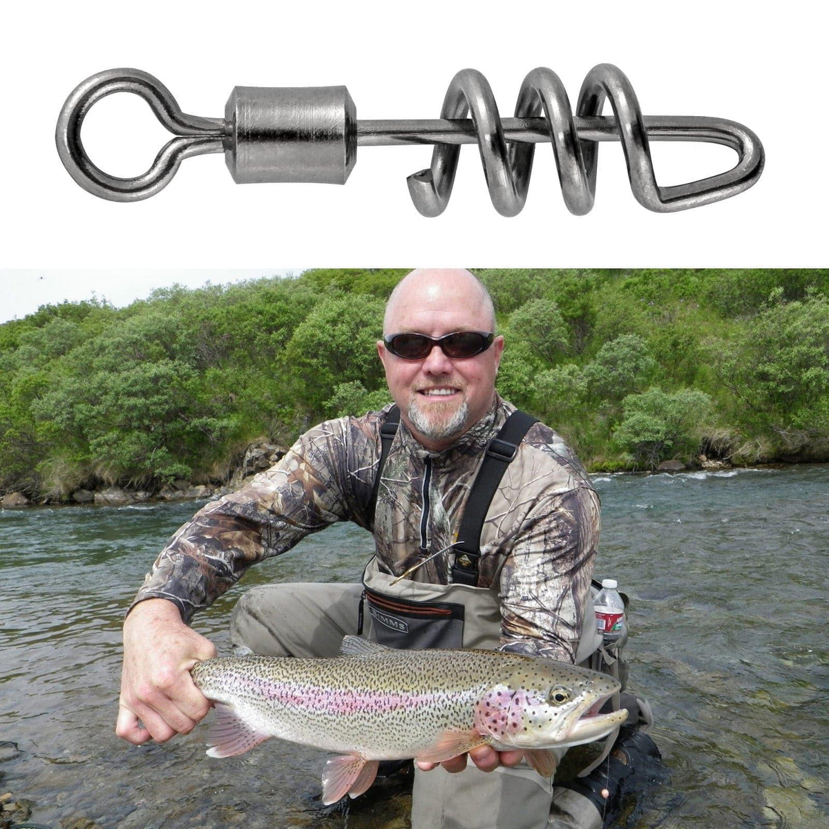 Dr.Fish 10/20pcs Corkscrew Swivels Snaps 42-220lb - Dr.Fish Tackles