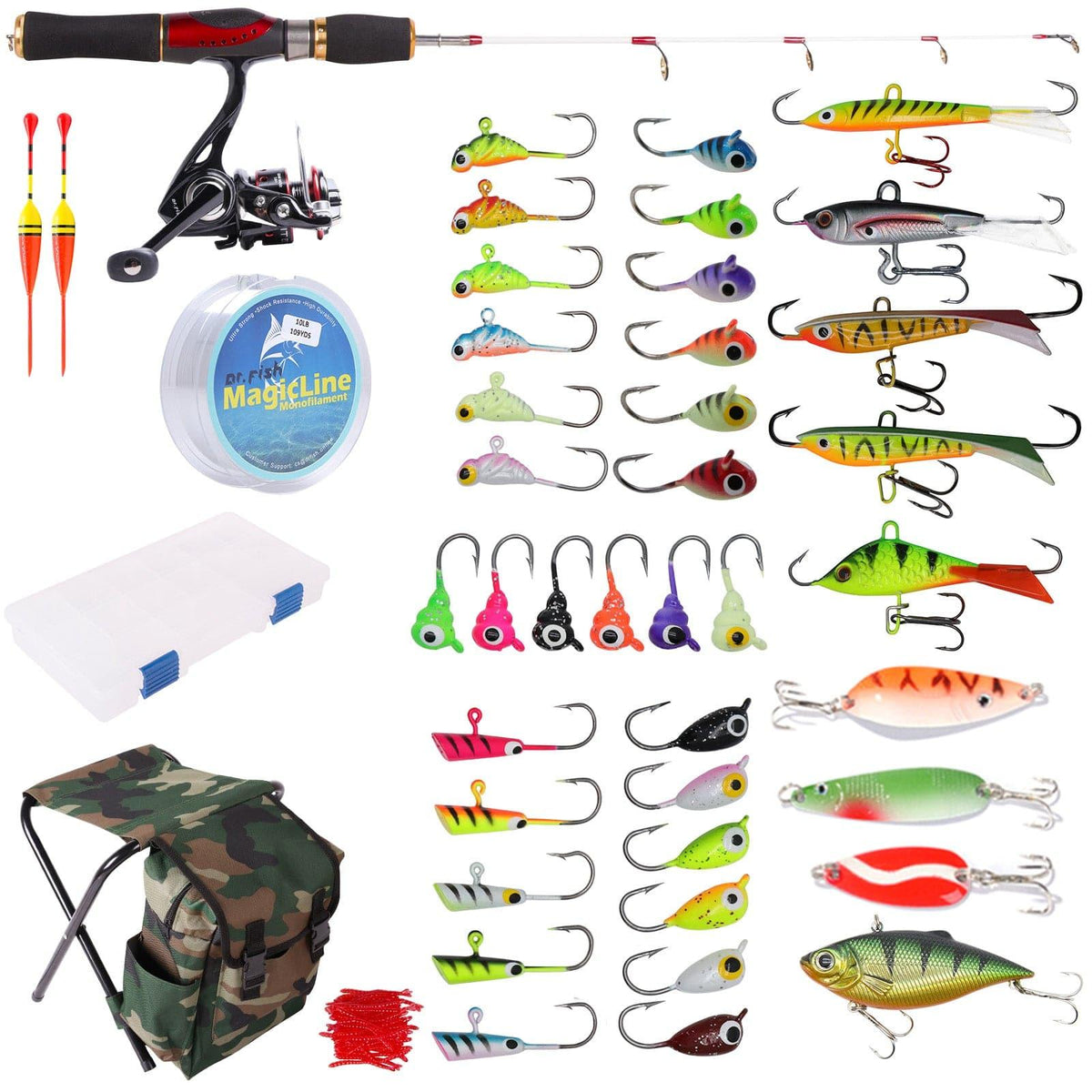 Dr.Fish 94pcs Ice Fishing Combo - Dr.Fish Tackles